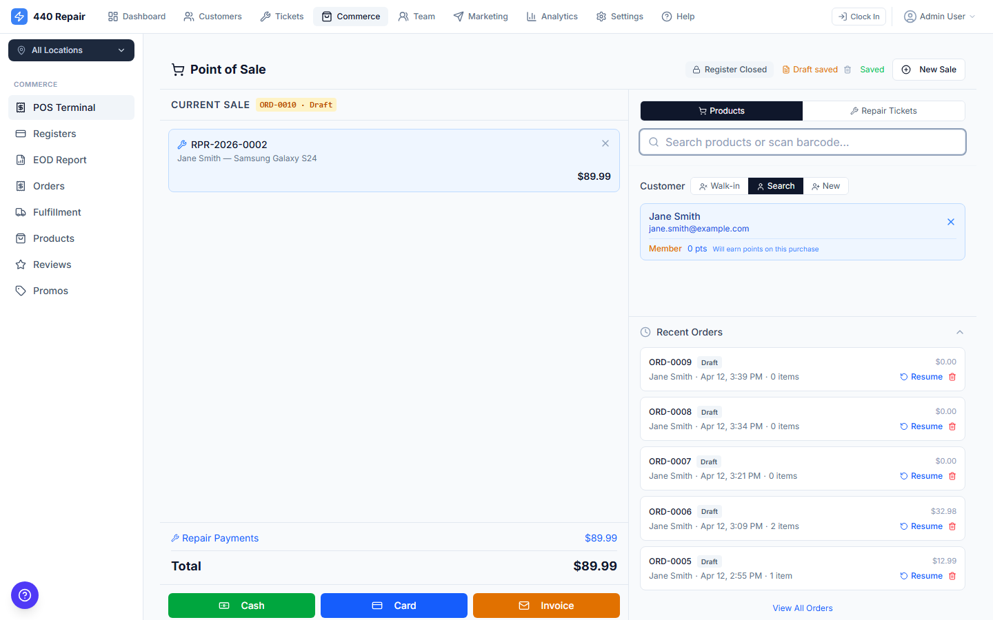 Point of Sale Terminal — screenshot 2