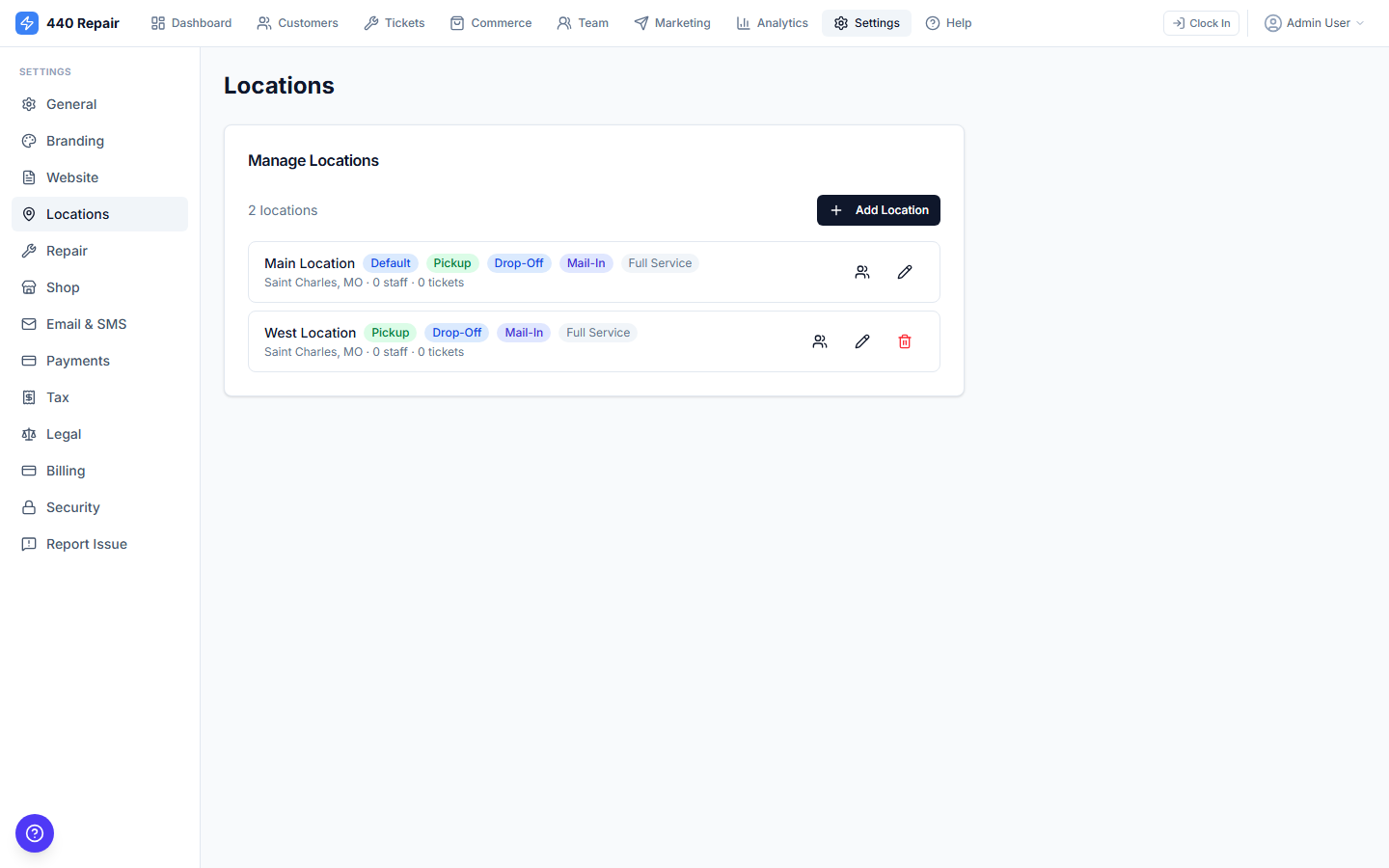 Equipment Pickup Service — screenshot 2
