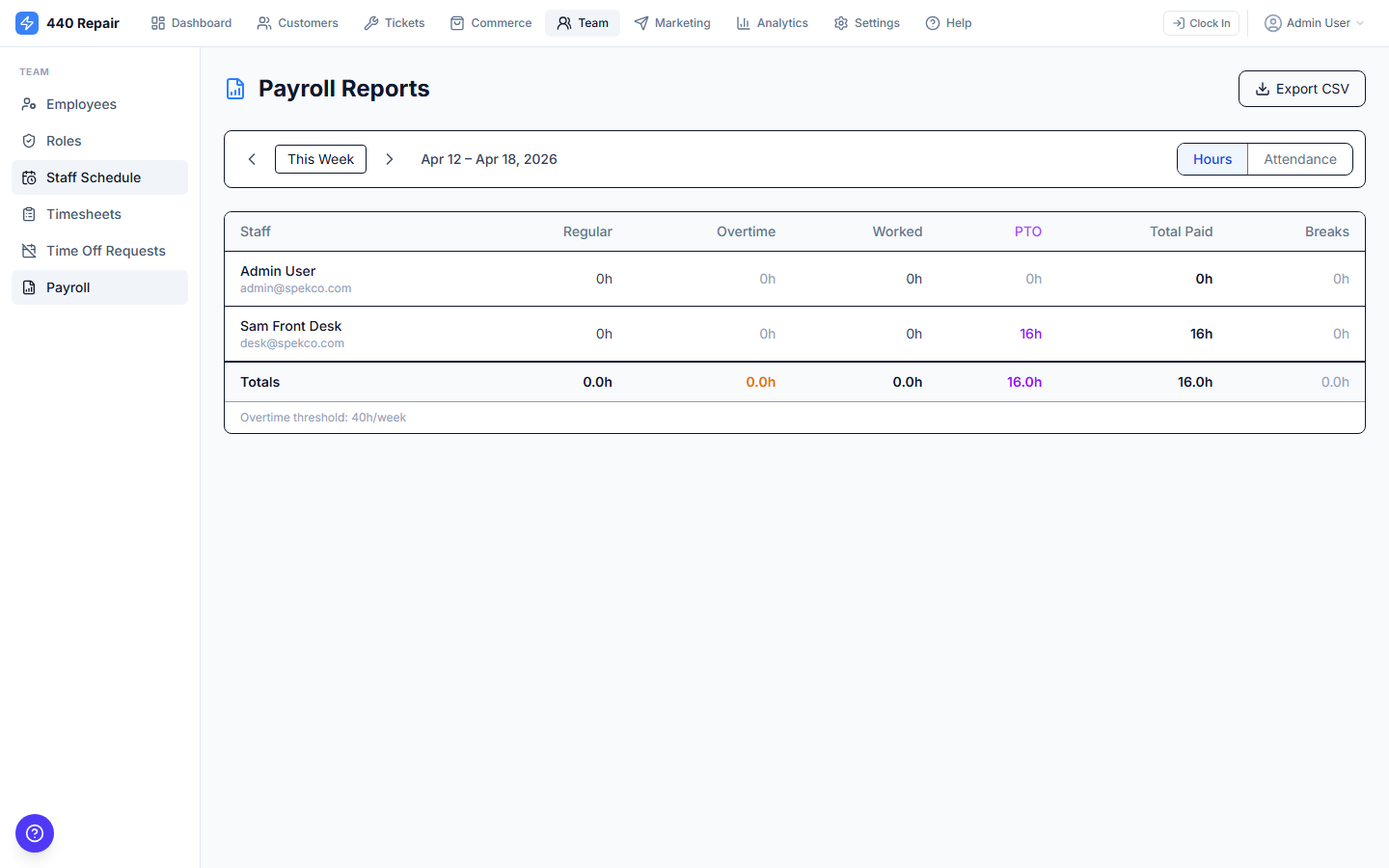 Staff Management — screenshot 6