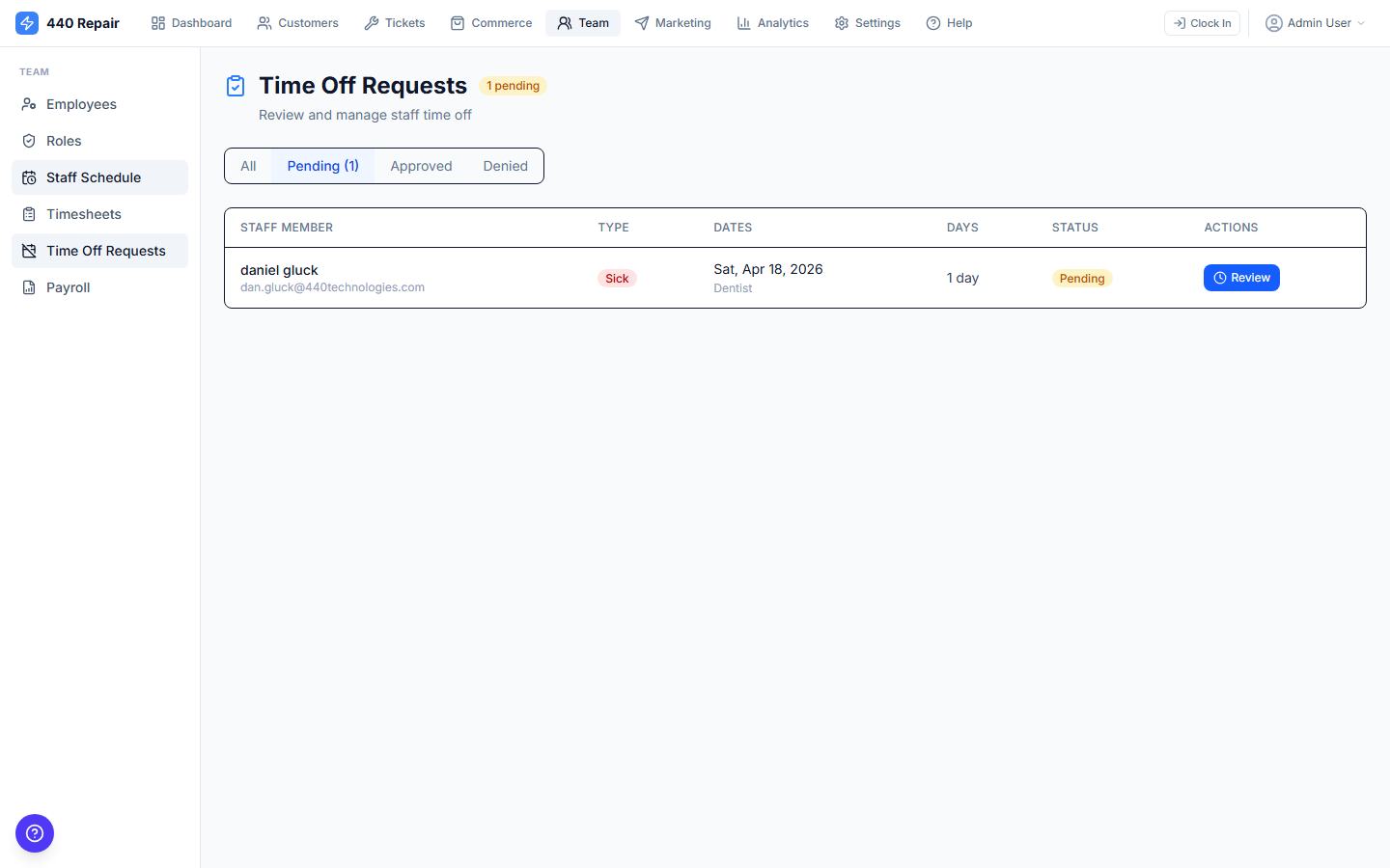 Staff Management — screenshot 5
