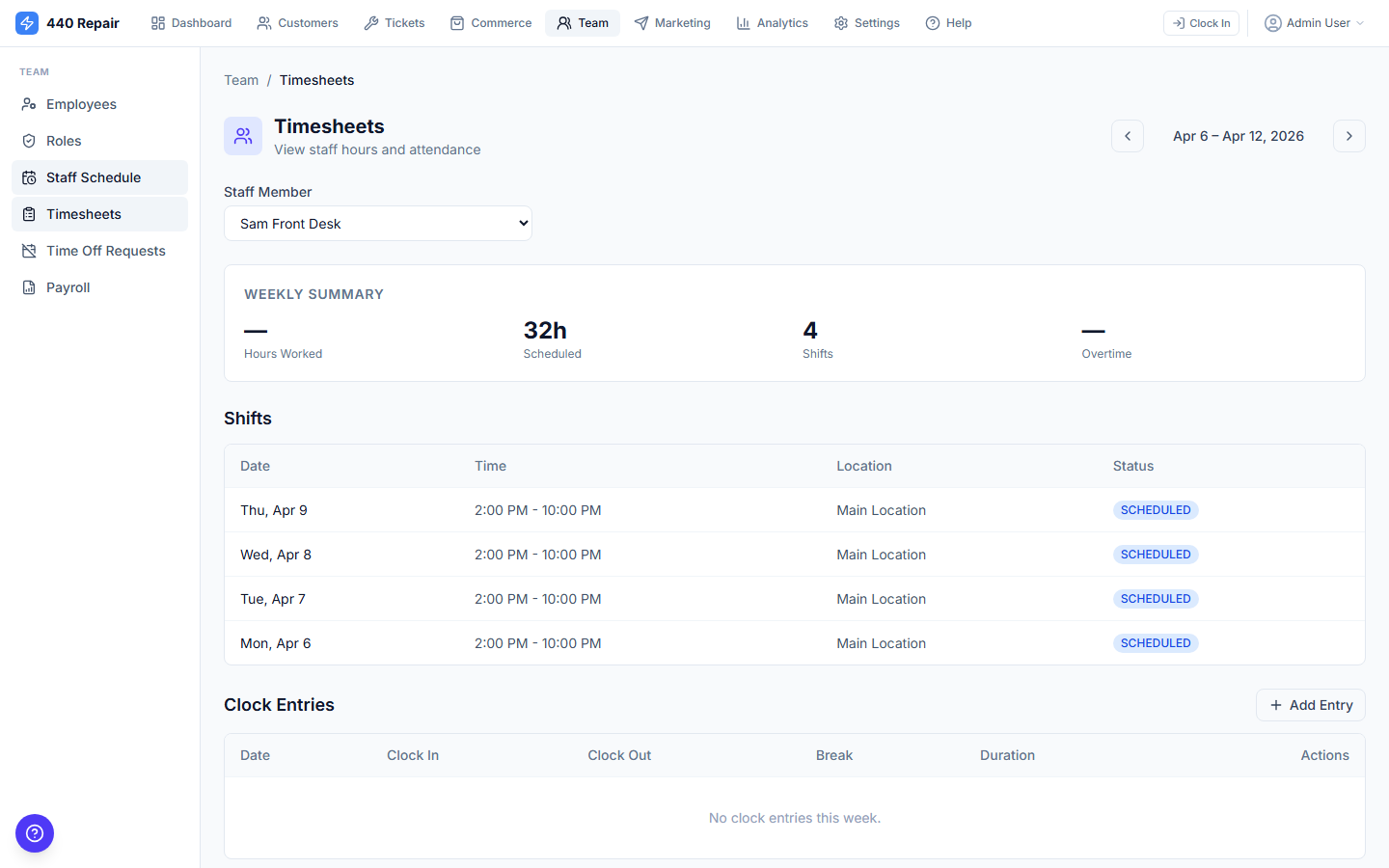 Staff Management — screenshot 4