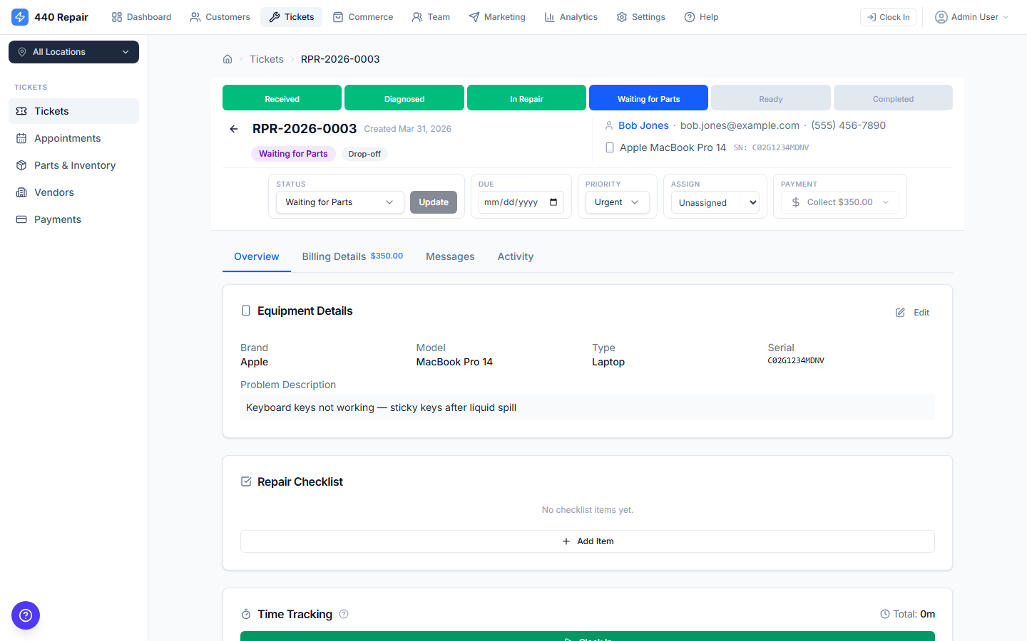 Service Ticket Management — screenshot 4