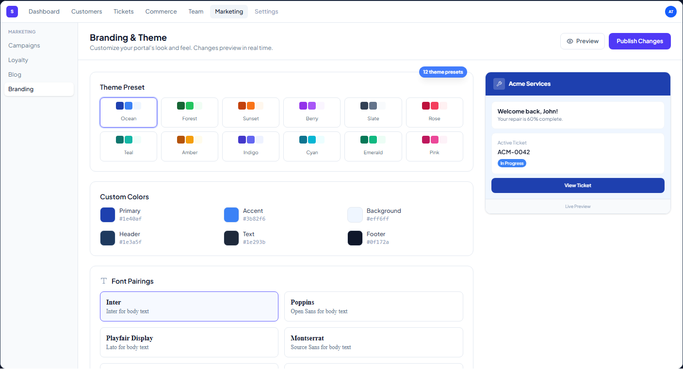 Customer Self-Service Portal — screenshot 6