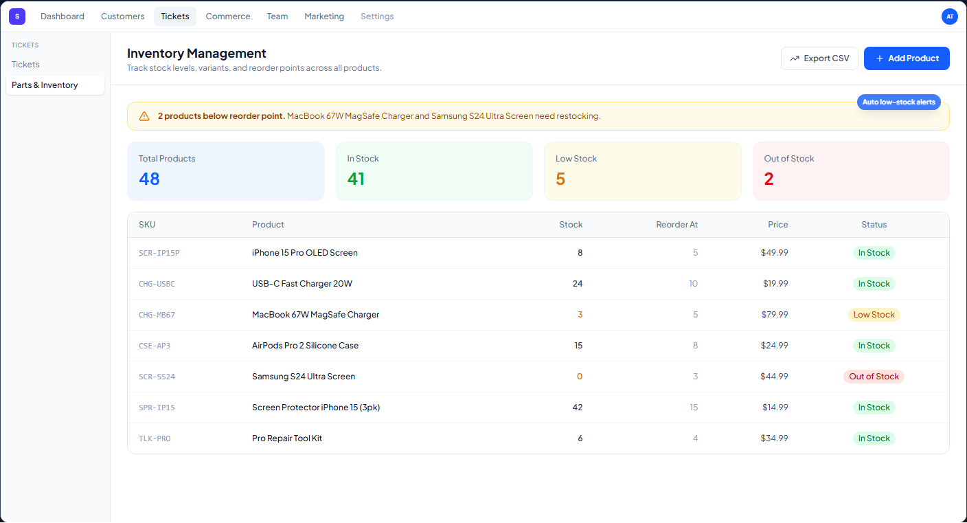 Parts & Inventory Control — screenshot 1