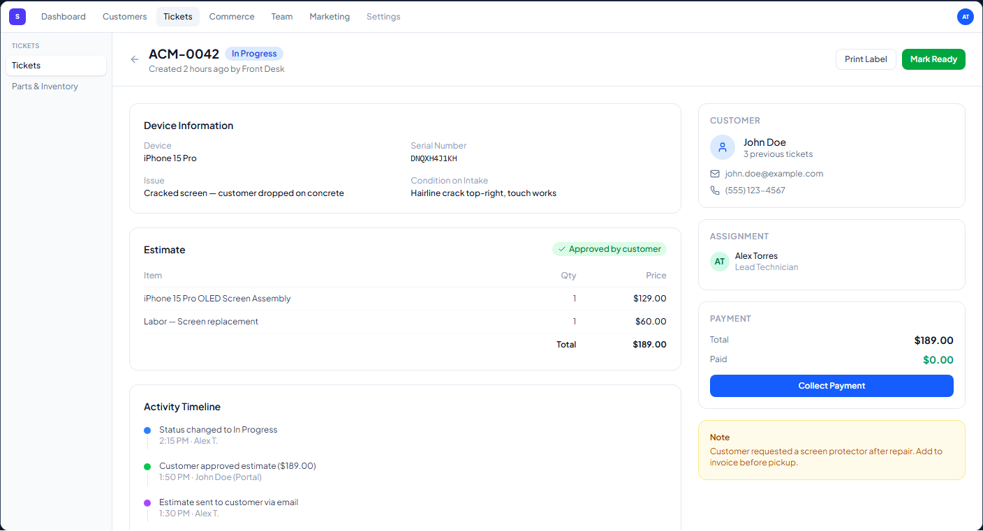 Customer Self-Service Portal — screenshot 2