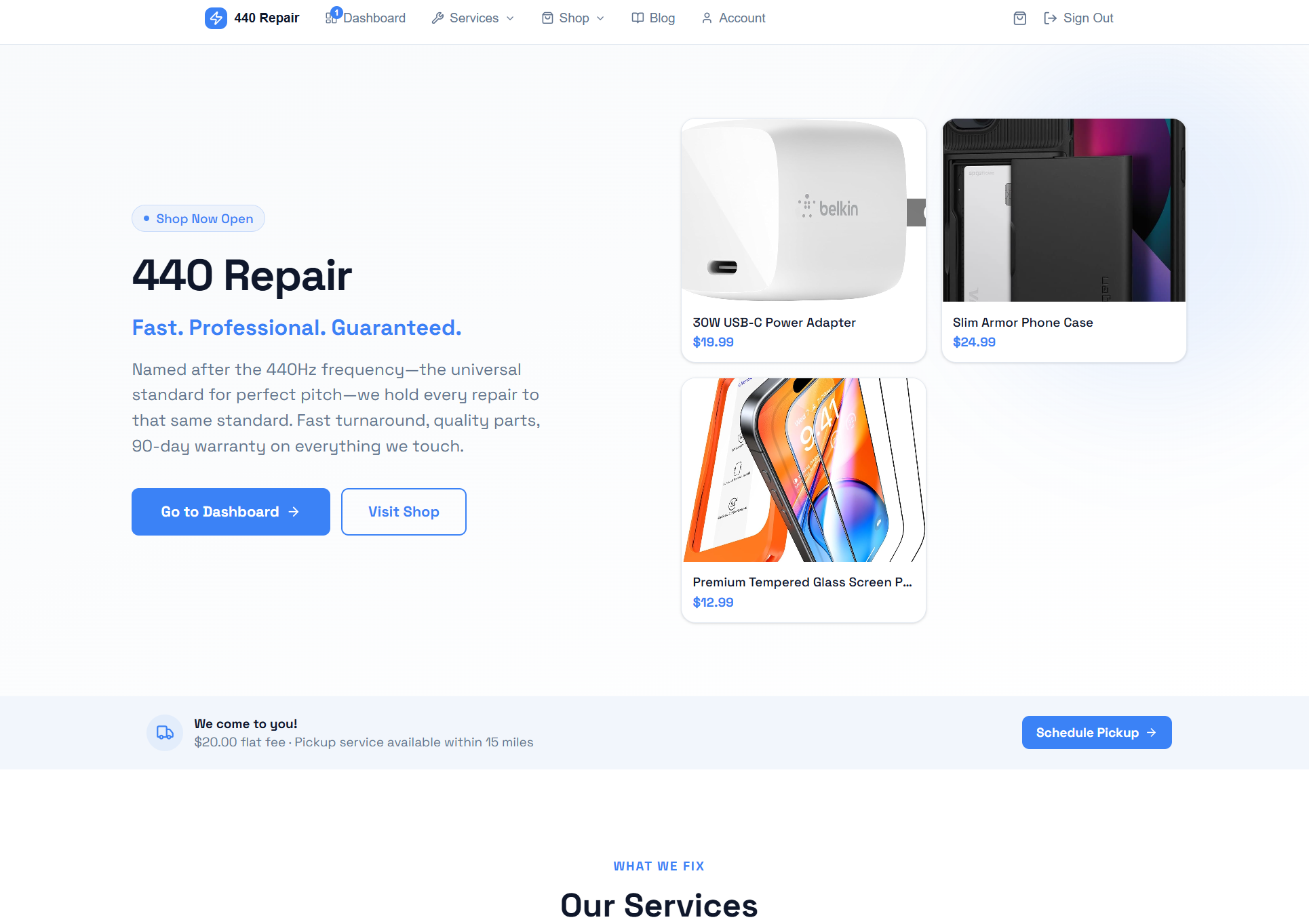 Built-In Online Shop — screenshot 1