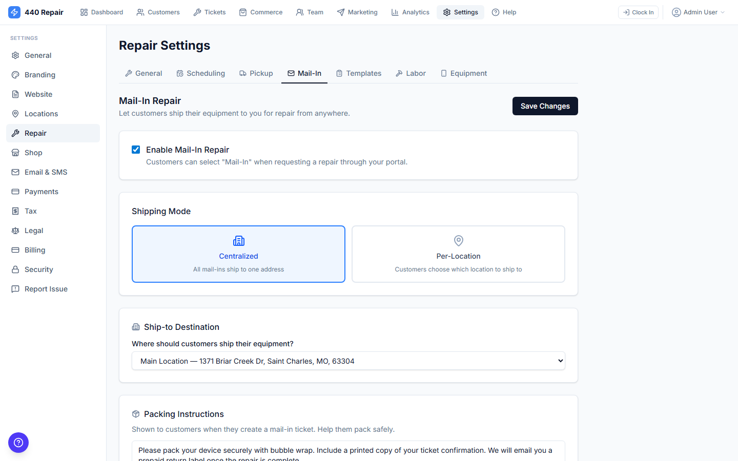 Mail-In Repair Service — screenshot 5