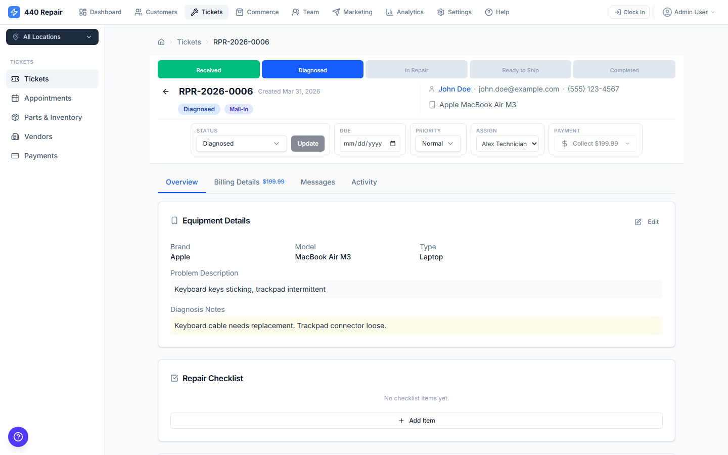 Mail-In Repair Service — screenshot 2